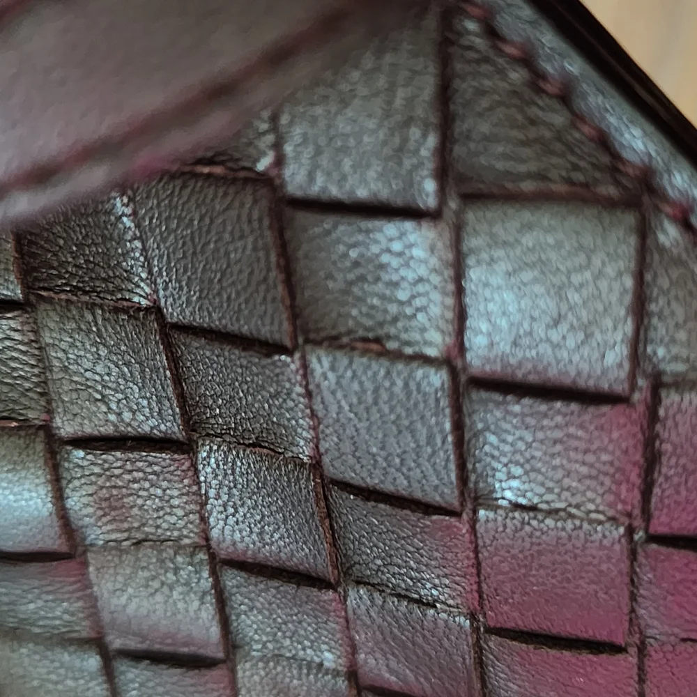 Bottega Veneta Brown Woven Leather Key & Card Holder - Picture 9 of 12